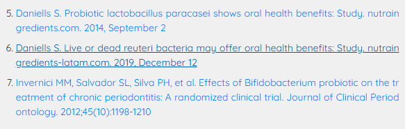Scientific references supporting ProDentim Review and oral health studies