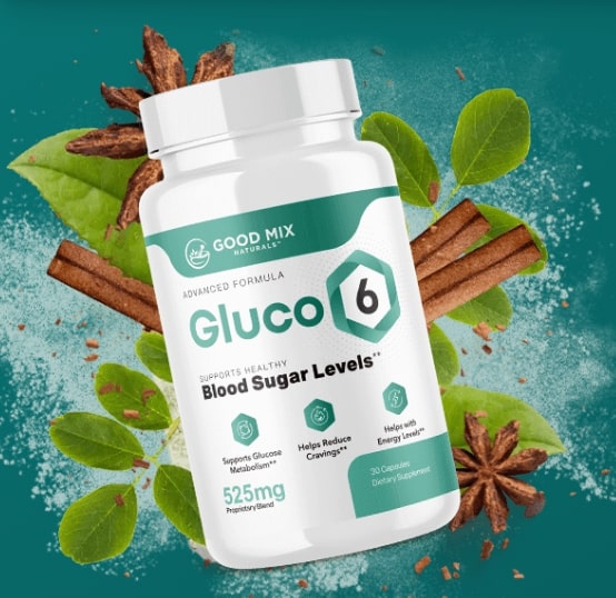 Gluco6 supplement bottle with  natural herbs for how to lower blood sugar naturally