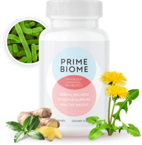 PrimeBiome skin and gut essential probiotics product image