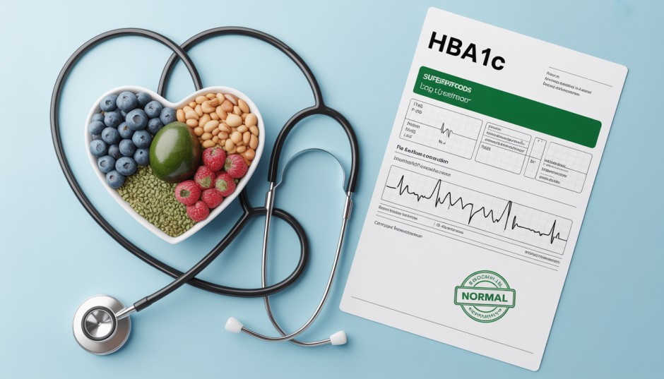 A visual representation of decreasing glucose trends to show how to lower average blood sugar levels naturally.