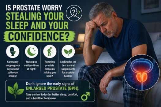 Natural Supplements for Prostate Health – man experiencing prostate issues like frequent urination and poor sleep, highlighting early signs of enlarged prostate (BPH)