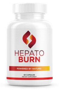 Hepatoburn dietary supplement bottle for liver function and fat burning