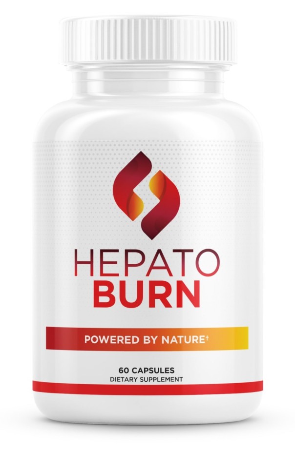 Hepatoburn dietary supplement bottle for liver function and fat burning