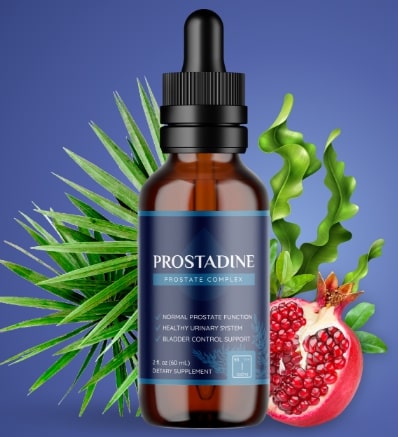 Image of the Prostadine liquid dietary supplement bottle, featuring the dropper cap and label for natural prostate health support.