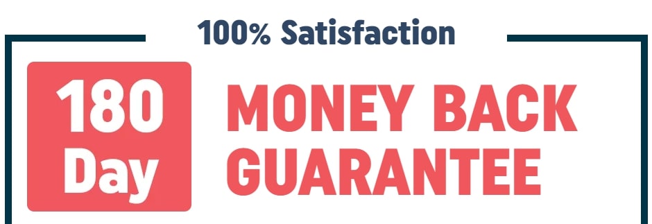 Nagano Tonic 180-day money-back guarantee seal for a risk-free Nagano Tonic review