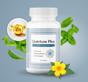 Quietum Plus supplement bottle for Buzzing in Ear support and natural ear wellness