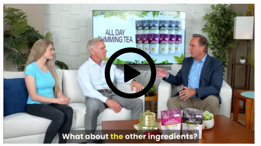 A talkshow-style video presentation as part of our all day slimming tea review explaining the natural ingredients and weight loss benefits.