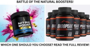 Comparison of Nitric Boost Ultra vs EndoPeak supplements as the best natural blood flow boosters for men in 2026.