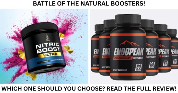 Comparison of Nitric Boost Ultra vs EndoPeak supplements as the best natural blood flow boosters for men in 2026.
