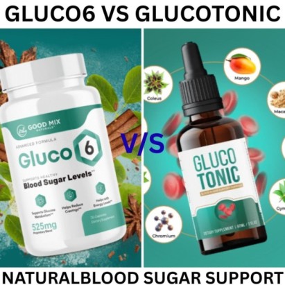 Gluco6 vs GlucoTonic comparison grid for natural diabetes control