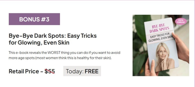 Menovelle review 2026 bonus for glowing skin and removing dark spots caused by hormonal changes.