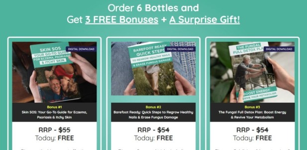 Kerassentials vs SupraNail bonus offer including free health guides and surprise gift