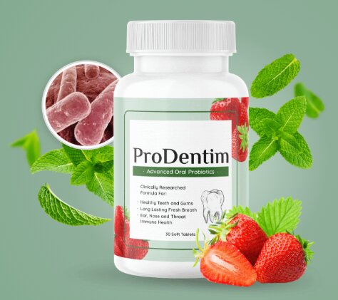 A high-quality bottle of ProDentim probiotic candy shown in a ProDentim vs Synadentix Reviews 2026 comparison, highlighting 3.5 billion probiotics for healthy gums and fresh breath.