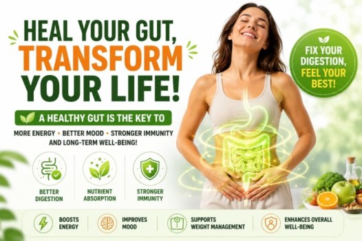 GutOptim Review image showing natural gut health support for better digestion, nutrient absorption, energy, immunity, and overall wellness