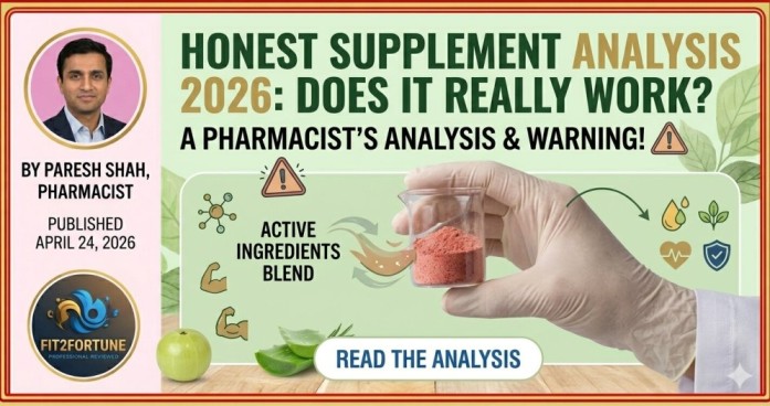 Pharmacist Paresh Shah presenting a Nitric Oxide Supplements honest analysis with benefits like improved blood flow and muscle health on fit2fortune.com
