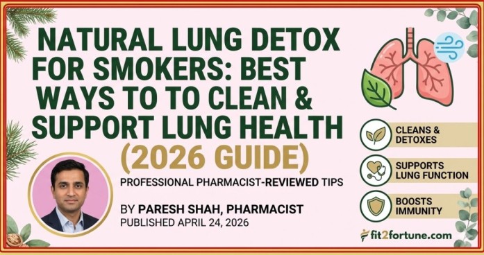 Pharmacist Paresh Shah presenting a natural lung detox for smokers guide with tips to clean and support lung health on fit2fortune.com