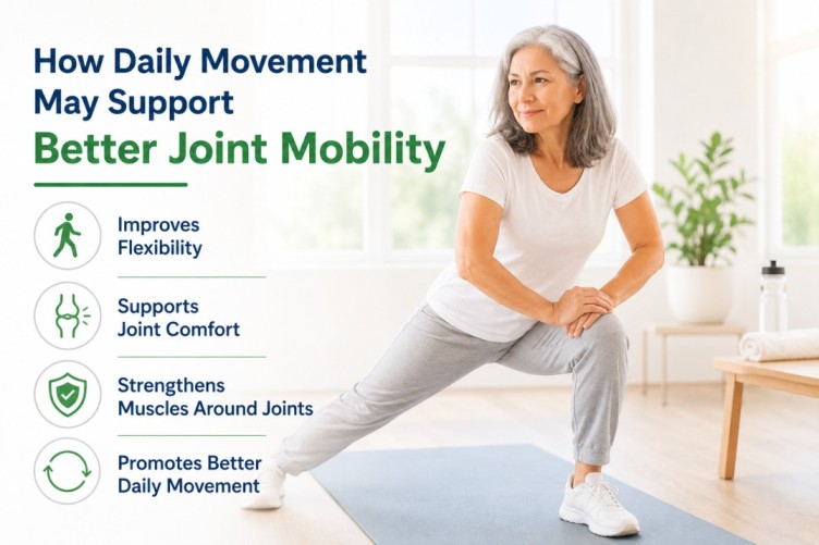 Morning joint stiffness image showing daily movement, stretching, and mobility exercises that may help support flexibility, joint comfort, and better movement naturally.