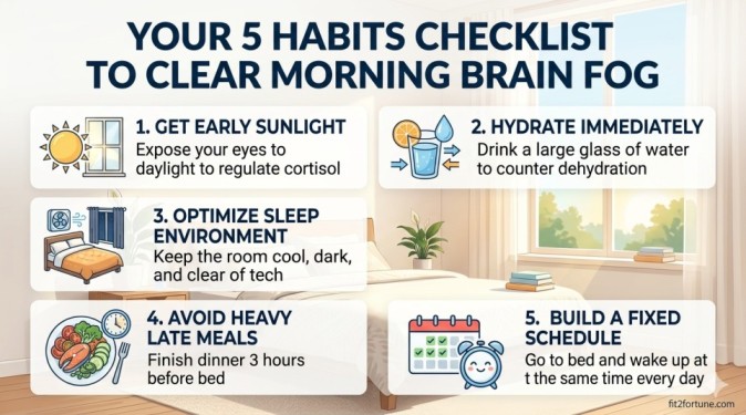 Natural routines to follow when you wake up with morning brain fog