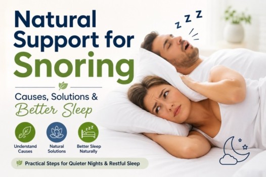 Natural support for snoring with practical solutions for quieter nights and better sleep.