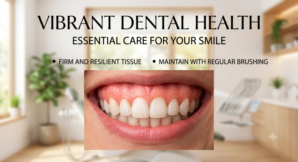 A person is cleaning their teeth and gums with a brush and floss in the morning, illustrating the topic: How to Keep Your Gums Healthy.
