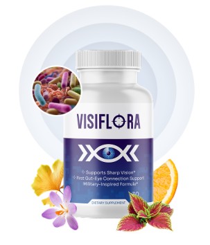 Eye Health Supplement featuring VisiFlora, a natural vision support formula designed to promote healthy vision, eye comfort, and overall eye wellness.