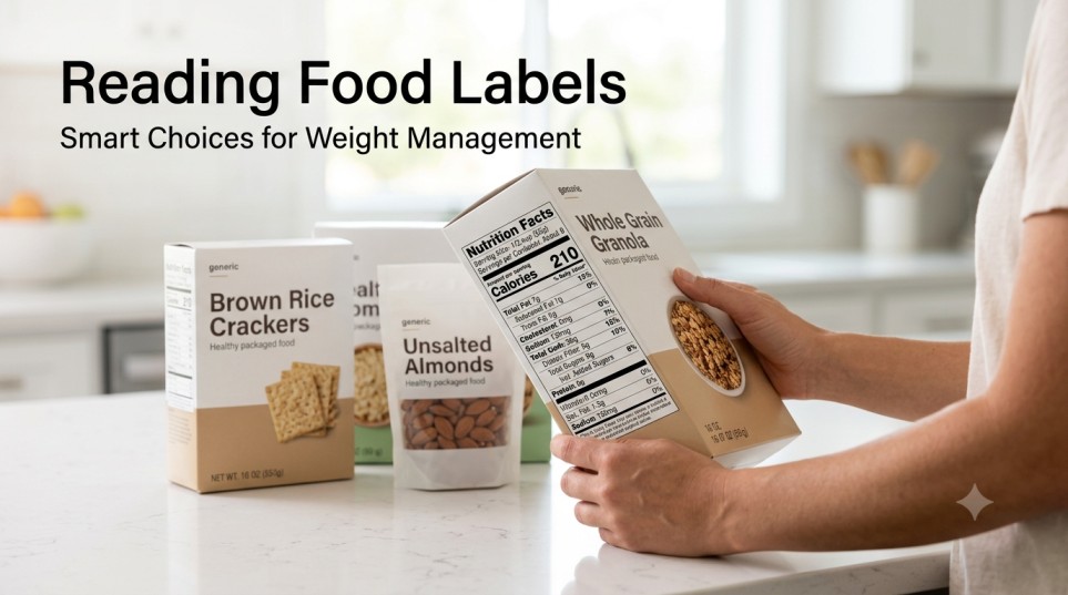 Best Foods for Weight Loss: reading food labels to compare serving size, protein, fiber, added sugar, and sodium
